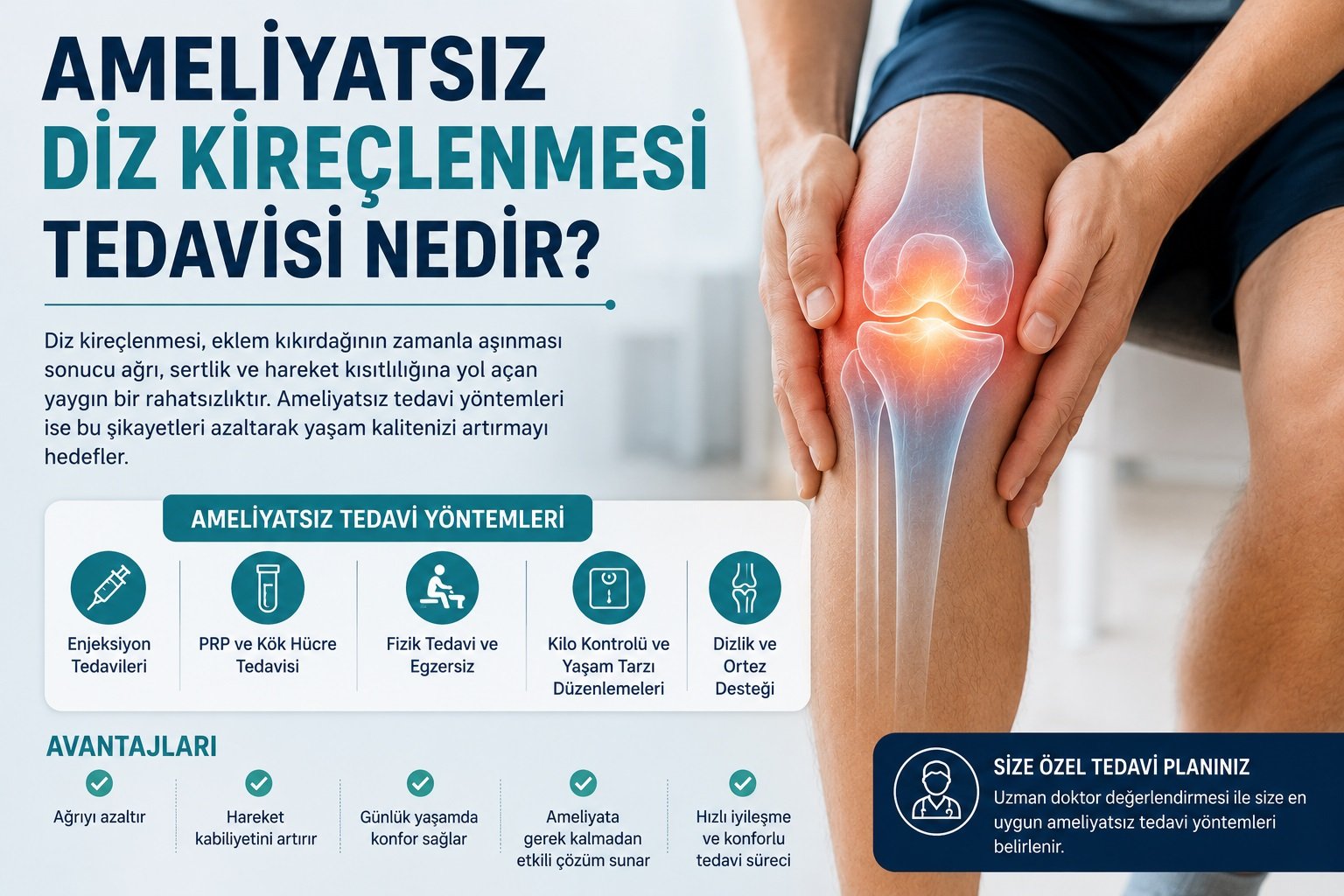 Ameliyatsız Diz Kireçlenmesi Tedavisi Nedir?