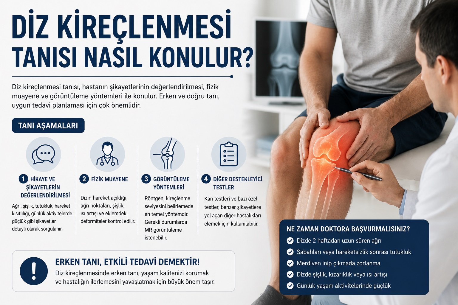 Diz Kireçlenmesi Tanısı Nasıl Konulur?